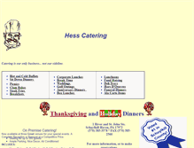 Tablet Screenshot of hesscatering.com